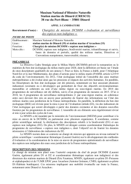 Evaluation et surveillance des espèces non indigènes