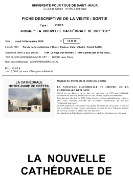 fiche descriptive de la visite / sortie