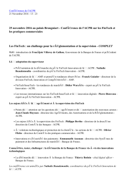 25 novembre 2016 au Palais Brongniart