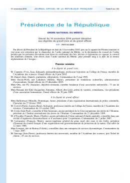 15 novembre 2016 - Promotion civile