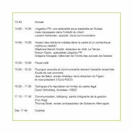 15:30 15:30 - 15:50 15:50 - 16:25 Accueil Litigation PR