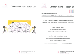 Chanter en mai, inscription