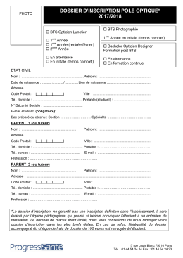 T&eacute;l&eacute;charger le dossier d`inscription
