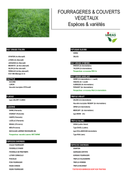 catalogue fourrageres