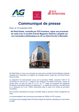 Communiqu&eacute; de presse