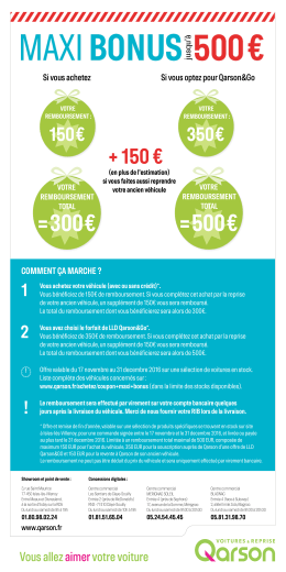Vous allez aimer votre voiture