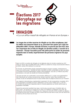 InvaSIon Élections 2017 Décryptage sur les migrations