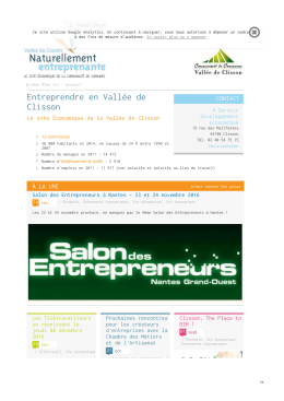 Version PDF de la page - Entreprendre en Vallée de Clisson