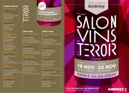 programme_Salon des Vins Novembre 2016