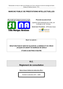 Règlement de consultation - Marchés publics - e