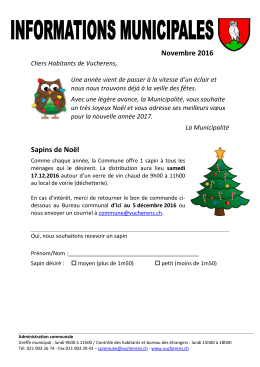 Distribution de sapins de Noël, commande de bois de