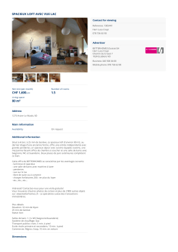 SPACIEUX LOFT AVEC VUE LAC