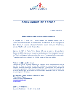 communiqué de presse - Saint