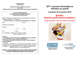 T&eacute;l&eacute;charger - SFNS : Soci&eacute;t&eacute; Fran&ccedil;aise de Nutrition du Sport