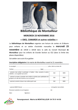 Inscription - Montailleur