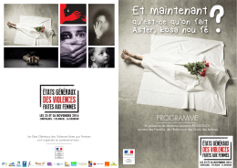 Programme des Etats généraux des violences faites aux femmes