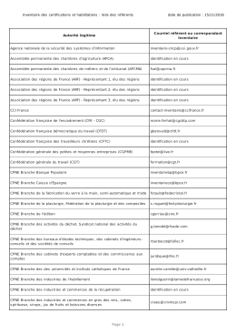 Inventaire - Commission Nationale de la Certification Professionnelle