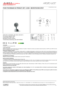 fiche technique du produit art. s.3594 - microtechno spot