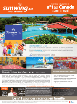 Partez en famille au Memories Holguin Beach Resort &agrave; Cuba