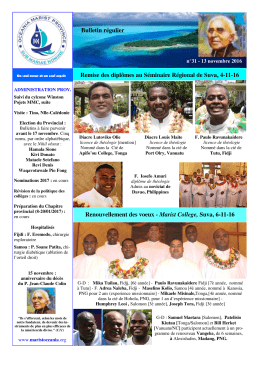 Oceania Bulletin No 31 13-11-16_ FRENCH