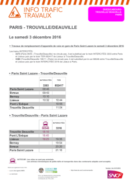 paris-trouville/deauville pour le samedi 3 decembre 2016