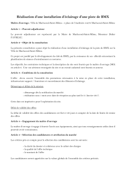 Téléchargez le cahier des charges
