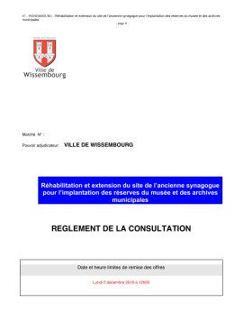 reglement de la consultation