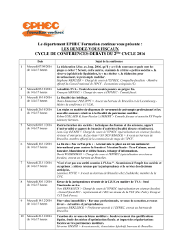 Programme du 2ème cycle 2016