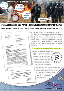 decalage horaire a la paf 62 … pour vous remercier