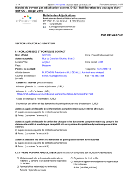 March&eacute; de travaux par adjudication ouverte. D132