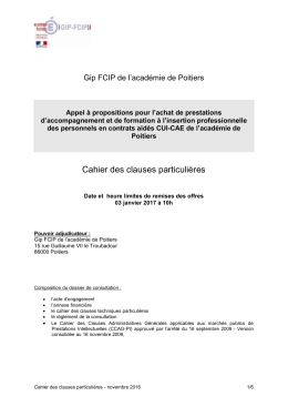 Gip FCIP de l`acad&eacute;mie de Poitiers - Minist&egrave;re de l`&eacute;ducation nationale