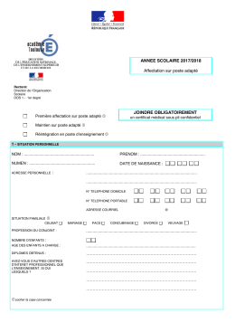 ANNEE SCOLAIRE 2017/2018 Affectation sur - SNUipp