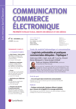 communication commerce &eacute;lectronique