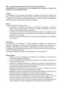 D&eacute;fi 1 : Quelles informations extraire des mouvements de populations