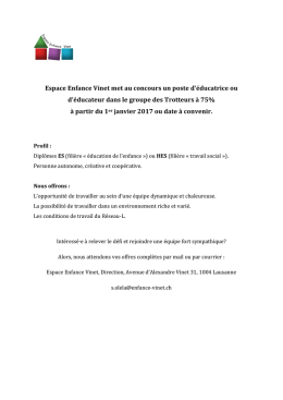 Un-e éducateur-trice spécialisé-e à 80%