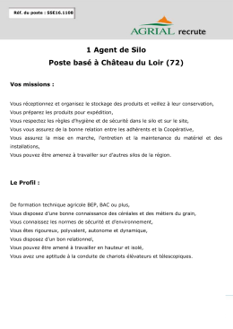 1 Agent de Silo Poste basé à Château du Loir (72)