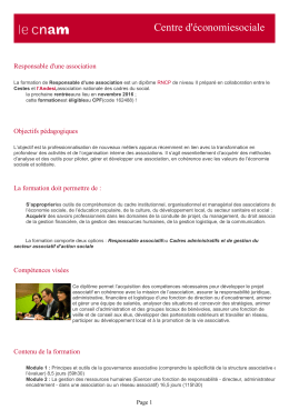 Responsable d`une association - Cestes