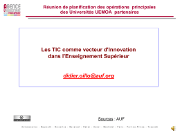 Réunion de planification des opérations principales des