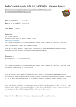 Garde d`enfants à domicile