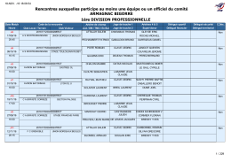 1ère DIVISION FEDERALE - Trophée Jean Prat Rencontres