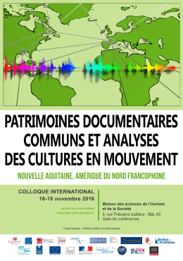 16-19 novembre - Laboratoire CRIHAM