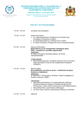 PROJET DE PROGRAMME