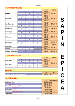 Consultez notre grille de tarifs