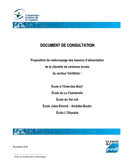document de consultation - &Eacute;cole l`Or&eacute;e-des-Bois