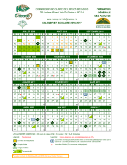 formation générale des adultes calendrier scolaire 2016