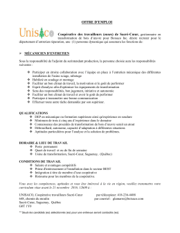 OFFRE D`EMPLOI