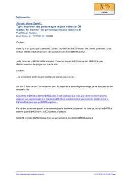 Forum: Hors Sujet - The Blender Clan