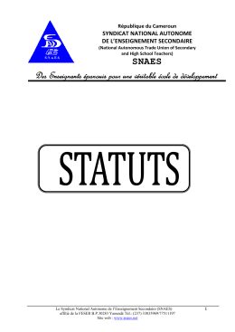 syndicat national autonome de l`enseignement secondaire