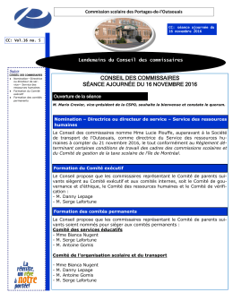16 novembre 2016 - Commission scolaire des portages-de