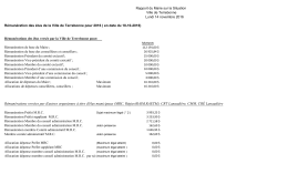 Rémunérations versées par d`autres organismes à titre d`élus